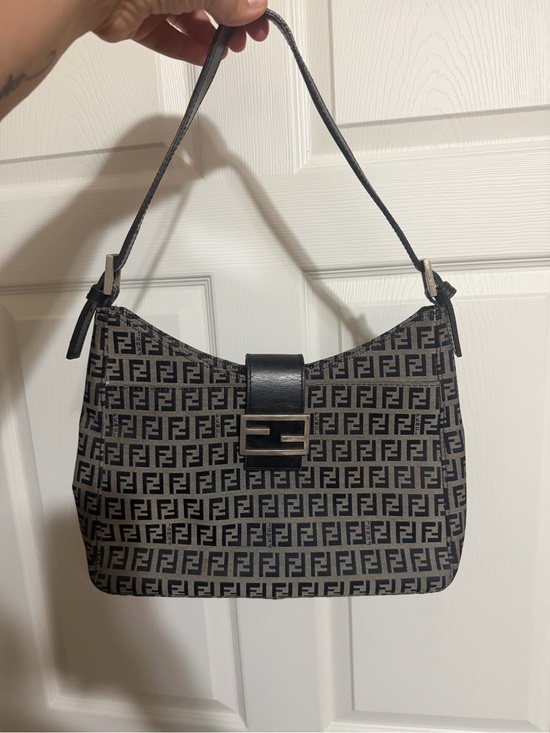 Claire's Handbags - Shoulder bag with blue monograms
